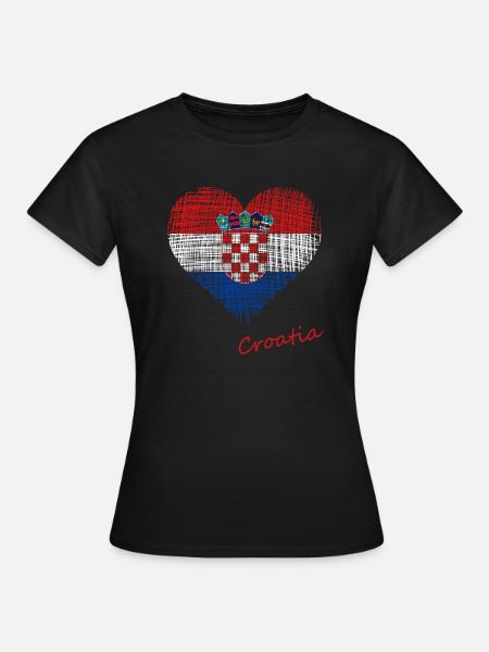 Croatia - Frauen T-Shirt - Schwarz