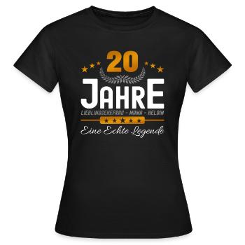 20 Jahre Lieblingsehefrau - Frauen T-Shirt - Schwarz - Vorne - AI Model Female 172 dark (172cm)
