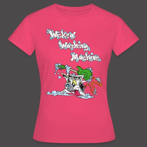 Wicked Washing Machine Cartoon and Logo - Vrouwen T-shirt