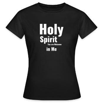 Holy Spirit Saint - T-shirt Femme - noir - Devant - AI Model Female 172 dark (172cm)