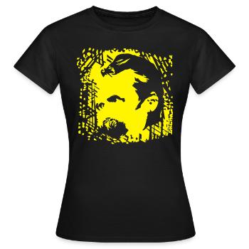 Friedrich Nietzsche - T-shirt Femme - noir - Devant - AI Model Female 172 dark (172cm)