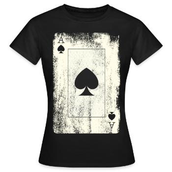 Poker Ace - Women's T-Shirt - black - Front - AI Model Female 172 dark (172cm)