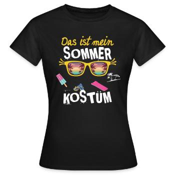 Das ist mein Sommer Kostüm Sommerurlaub Ferien - Frauen T-Shirt - Schwarz - Vorne - AI Model Female 172 dark (172cm)