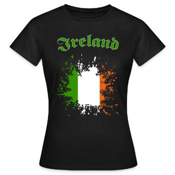 Ireland - Frauen T-Shirt - Schwarz - Vorne - AI Model Female 172 dark (172cm)