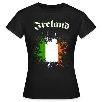 Ireland Splash - Frauen T-Shirt - Schwarz - Vorne - AI Model Female 172 dark (172cm)