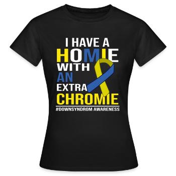 Down Syndrome Support - Down Syndrome Awareness - Women's T-Shirt - black - Front - AI Model Female 172 dark (172cm)