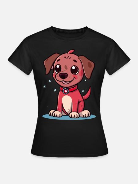 Niedliches Hundedesign für Hundebesitzer - Frauen T-Shirt - Schwarz