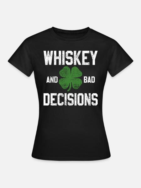 Irischer Whiskey - Frauen T-Shirt - Schwarz