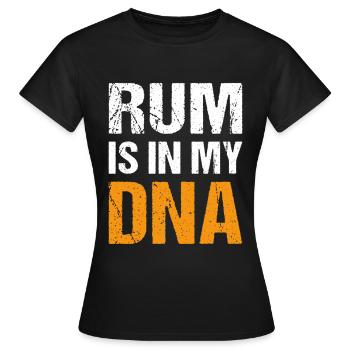 Rum is in my DNA - Women's T-Shirt - black - Front - AI Model Female 172 dark (172cm)