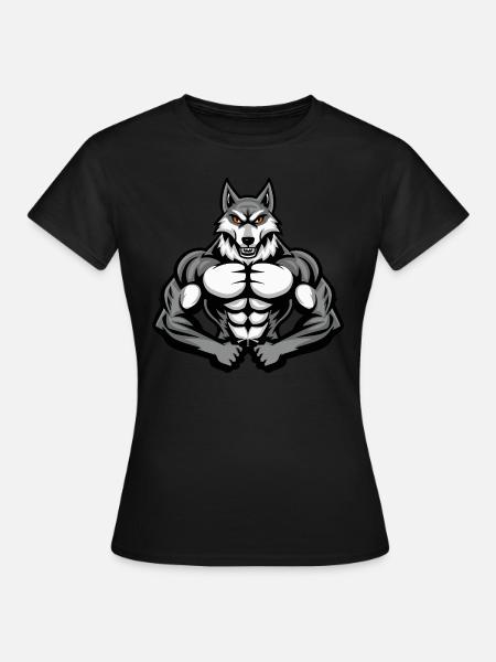 Katze Muskeln Workout - Frauen T-Shirt - Schwarz