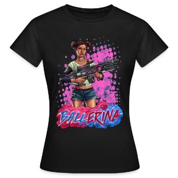Ballerina | Gamer Girl Design by Highryse - Frauen T-Shirt - Schwarz - Vorne - AI Model Female 172 dark (172cm)