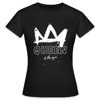 QUEEN of the gym white - Frauen T-Shirt - Schwarz - Vorne - AI Model Female 172 dark (172cm)