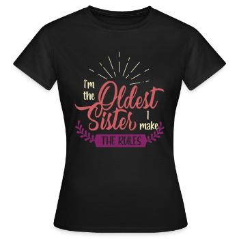 Siblings, siblings middle child, oldest - Women's T-Shirt - black - Front - AI Model Female 172 dark (172cm)