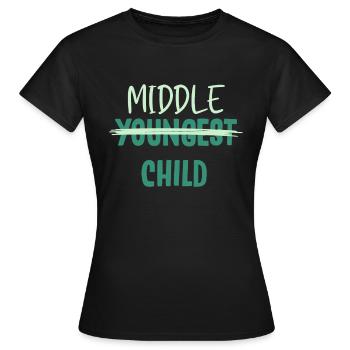 Siblings, youngest siblings, oldest - Women's T-Shirt - black - Front - AI Model Female 172 dark (172cm)