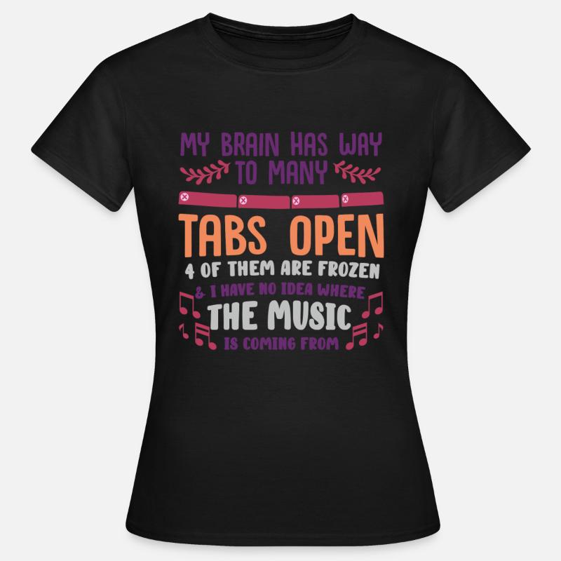 adhd, adhd brain, tabs, - Women's T-Shirt - black