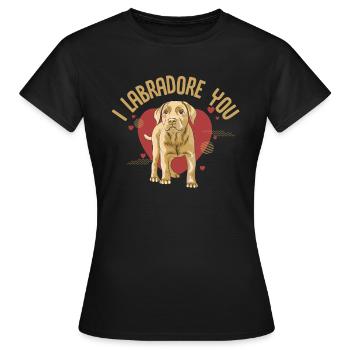 Labrador, chien labrador, labrador retriever, - T-shirt Femme - noir - Devant - AI Model Female 172 dark (172cm)