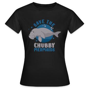 La laque, l’eau de mer, le dugong, - T-shirt Femme - noir - Devant - AI Model Female 172 dark (172cm)