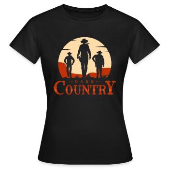 Dark Country, Dark Country Dark humor, Country - Frauen T-Shirt - Schwarz - Vorne - AI Model Female 172 dark (172cm)