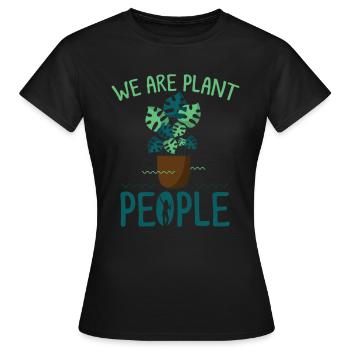 plante, plante d’intérieur, plantes, - T-shirt Femme - noir - Devant - AI Model Female 172 dark (172cm)