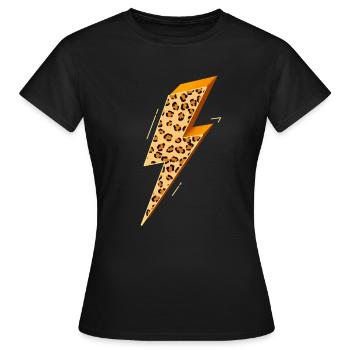 Foudre, boulons éclair, foudre, - T-shirt Femme - noir - Devant - AI Model Female 172 dark (172cm)
