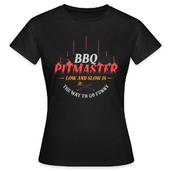 Barbecue, Barbecue texas, Chef de Barbecue, - T-shirt Femme - noir - Devant - AI Model Female 172 dark (172cm)