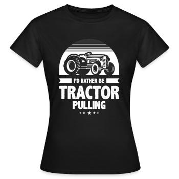 tractor pulling, tractor pulling tractors, - Women's T-Shirt - black - Front - AI Model Female 172 dark (172cm)