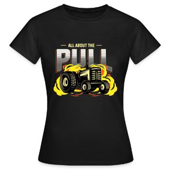 tractor pulling, tractor pulling tractor, racing, - Women's T-Shirt - black - Front - AI Model Female 172 dark (172cm)