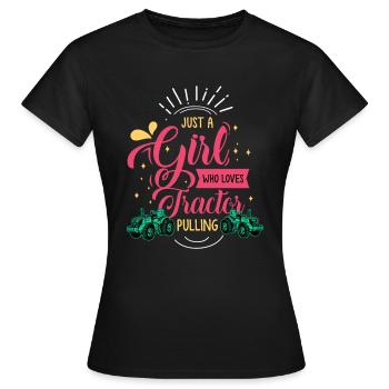 tractor pulling, tractor pulling, drag, - Women's T-Shirt - black - Front - AI Model Female 172 dark (172cm)