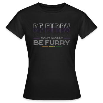 Furry, Furry Fursona, Kongresse, - Frauen T-Shirt - Schwarz - Vorne - AI Model Female 172 dark (172cm)