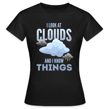 Meteorologie, Meteorologie Sturmjäger, Storm - Frauen T-Shirt - Schwarz - Vorne - AI Model Female 172 dark (172cm)