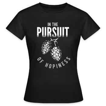 Home brewing, home brewing hops, hops and malt, - Women's T-Shirt - black - Front - AI Model Female 172 dark (172cm)