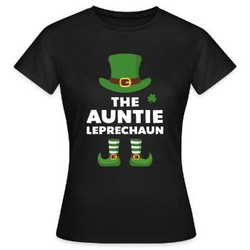 La tante Leprechaun - T-shirt Femme - noir - Devant - AI Model Female 172 dark (172cm)