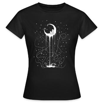 Lune de conte de fées - T-shirt Femme - noir - Devant - AI Model Female 172 dark (172cm)