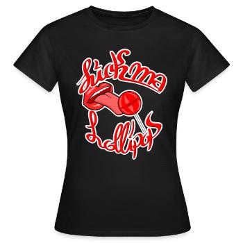 lécher ma sucette Lécher ma sucette - T-shirt Femme - noir - Devant - AI Model Female 172 dark (172cm)