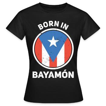 Porto Rico - T-shirt Femme - noir - Devant - AI Model Female 172 dark (172cm)