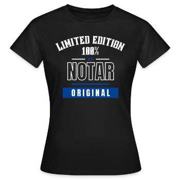 Limited Edition 100% - Notar - Original - Frauen T-Shirt - Schwarz - Vorne - AI Model Female 172 dark (172cm)