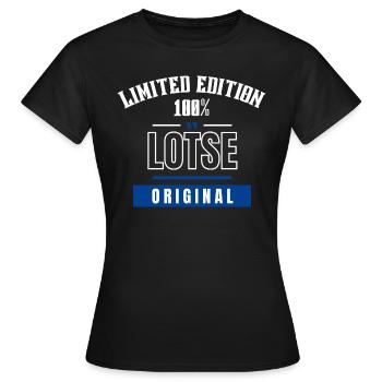 Limited Edition 100% - Lotse - Original - Frauen T-Shirt - Schwarz - Vorne - AI Model Female 172 dark (172cm)