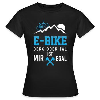 Vélo électrique Vélo électrique - T-shirt Femme - noir - Devant - AI Model Female 172 dark (172cm)