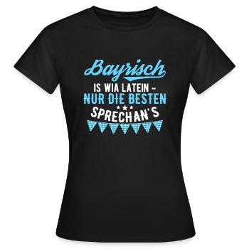 Dialecte bavarois disant - T-shirt Femme - noir - Devant - AI Model Female 172 dark (172cm)