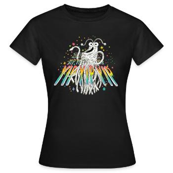 Sesamstraße Yip Yip's - Frauen T-Shirt - Schwarz - Vorne - AI Model Female 172 dark (172cm)