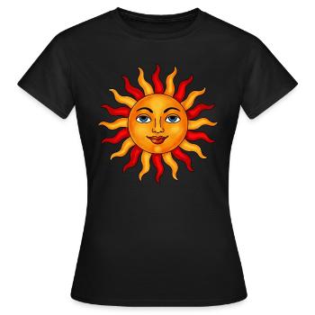 Sun pastel - Women's T-Shirt - black - Front - AI Model Female 172 dark (172cm)