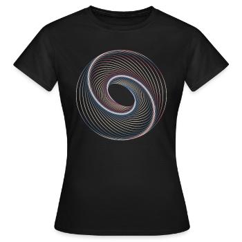 Sacred geometry spiral - Women's T-Shirt - black - Front - AI Model Female 172 dark (172cm)