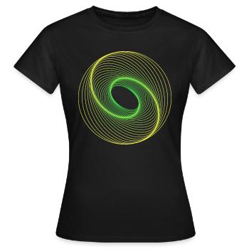 Sacred Geometry Spiralle - Women's T-Shirt - black - Front - AI Model Female 172 dark (172cm)