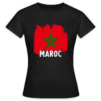 Marokko - Frauen T-Shirt - Schwarz - Vorne - AI Model Female 172 dark (172cm)