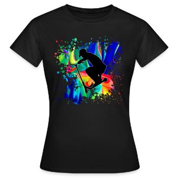 Freestyle Roller - Frauen T-Shirt - Schwarz - Vorne - AI Model Female 172 dark (172cm)
