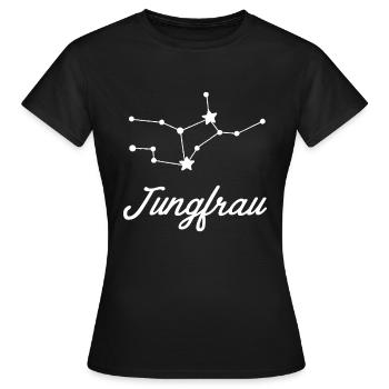 Sternzeichen Jungfrau - Tierkreiszeichen - Frauen T-Shirt - Schwarz - Vorne - AI Model Female 172 dark (172cm)