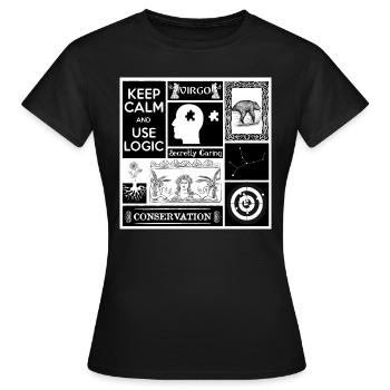 VIRGO - Women's T-Shirt - black - Front - AI Model Female 172 dark (172cm)