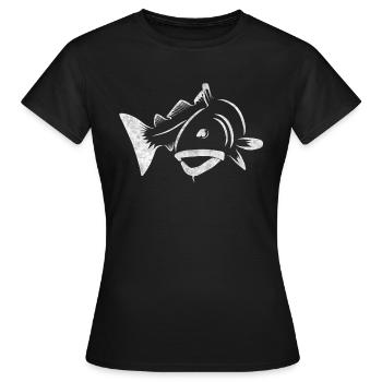 Cod deep-sea fishing - Women's T-Shirt - black - Front - AI Model Female 172 dark (172cm)