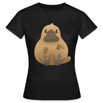 Platypus (platypus) - Women's T-Shirt - black - Front - AI Model Female 172 dark (172cm)
