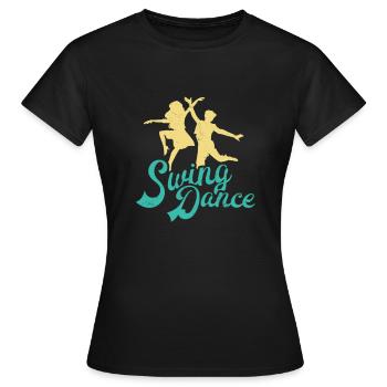 Swing Dance - Women's T-Shirt - black - Front - AI Model Female 172 dark (172cm)